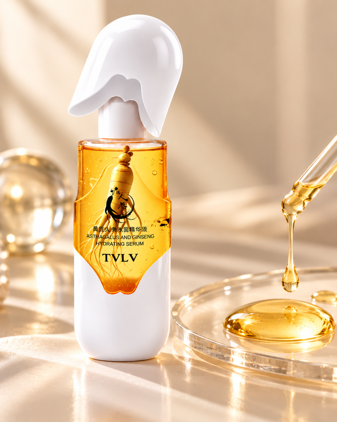 Sérum Facial de Astrágalo y Ginseng TVLV - Elixir de Firmeza Asiático