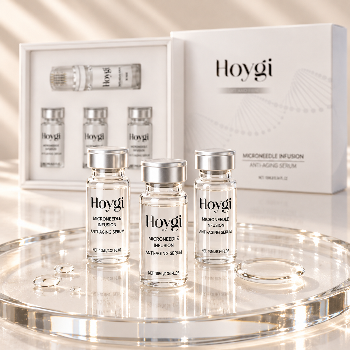 Kit de Infusión Antienvejecimiento Hoygi - Microagujas Disolubles con Sérum