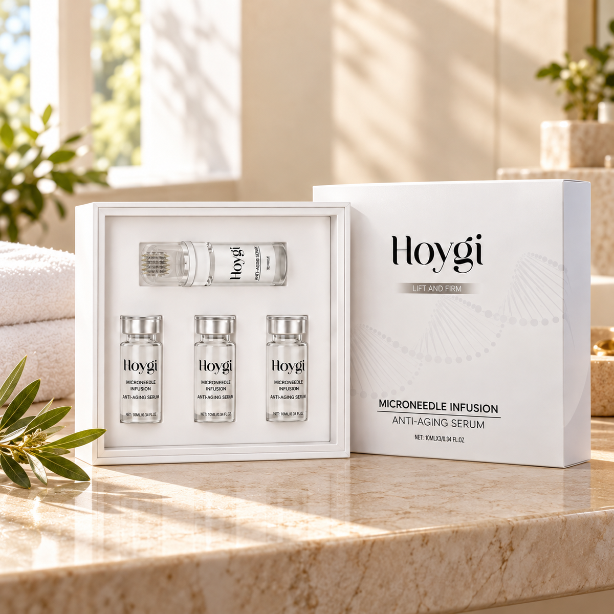 Kit de Infusión Antienvejecimiento Hoygi - Microagujas Disolubles con Sérum